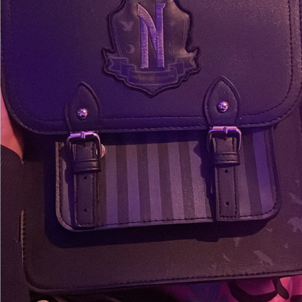 Hot Topic Black Striped Backpack
